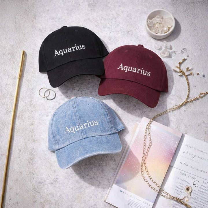 Aquarius – Embroidered Baseball Hat for wholesale by DSY Lifestyle