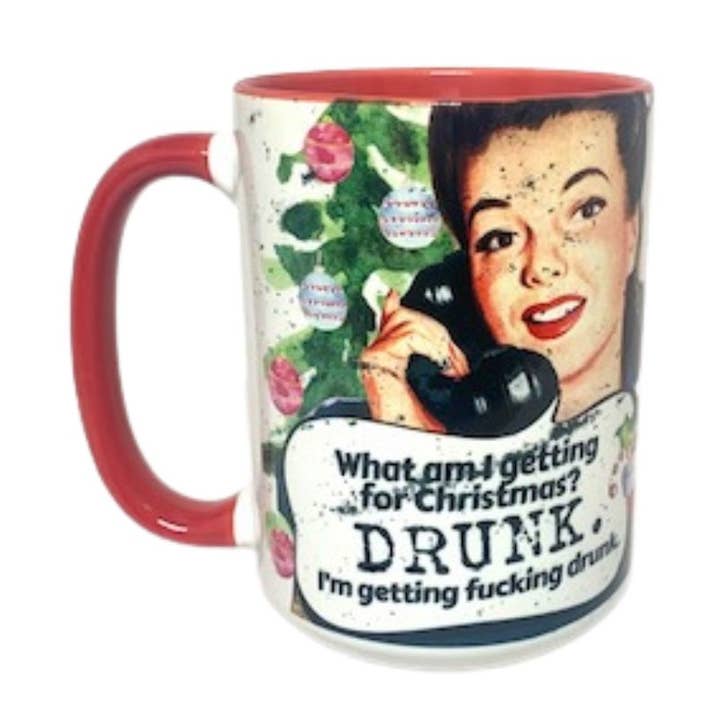 15 oz Keramisk Krus - Drunk til jul for engroshandel hos Days with Gray