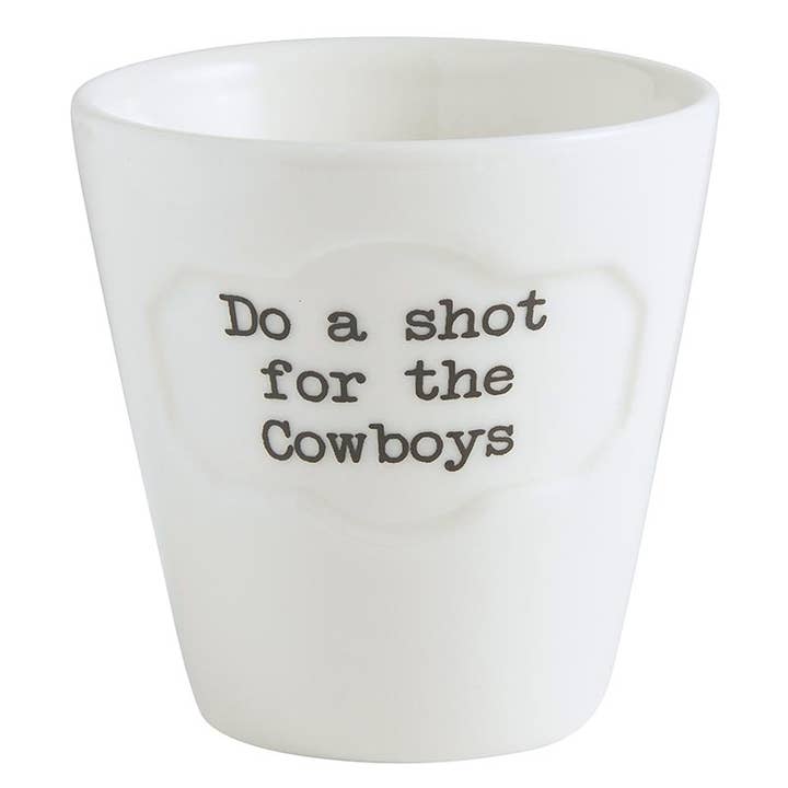 Angle - Wholesale Shot Glass - Cowboys Shot Glass