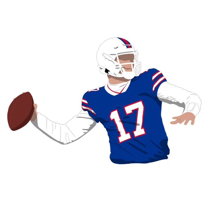 Autocollant Josh Allen pour la vente par Erin Tucci Designs