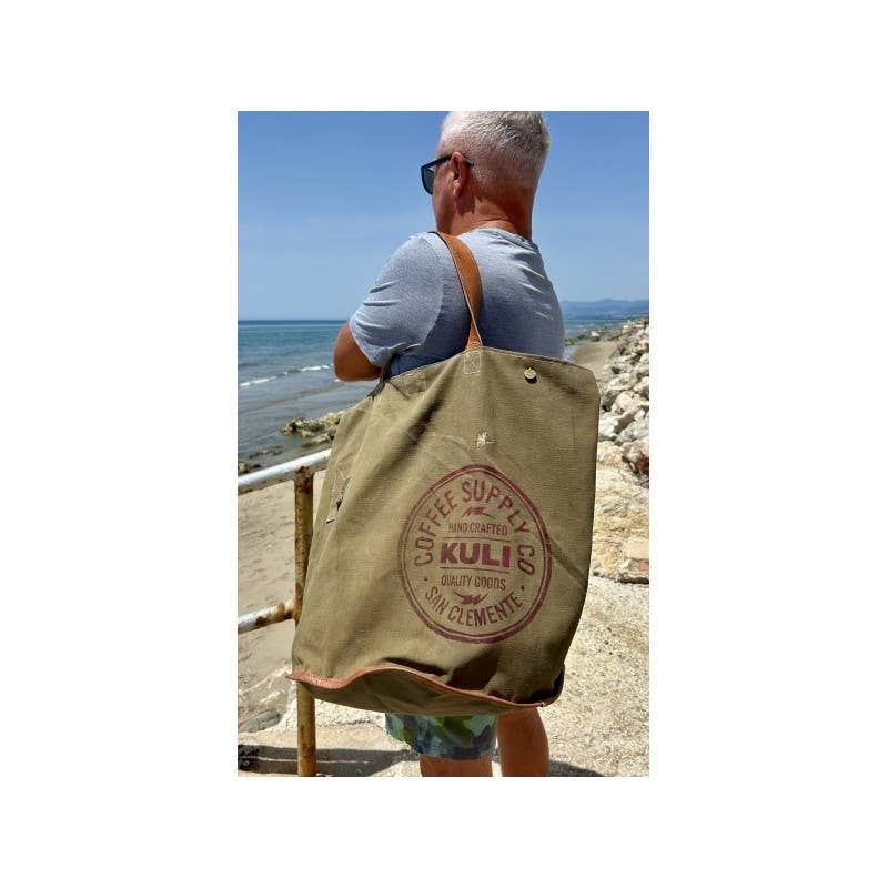 Casa Natura Design SL - Wholesale Beach Bag - Retro Beach Bag Rr40 Made from Recycled Military Canvas0