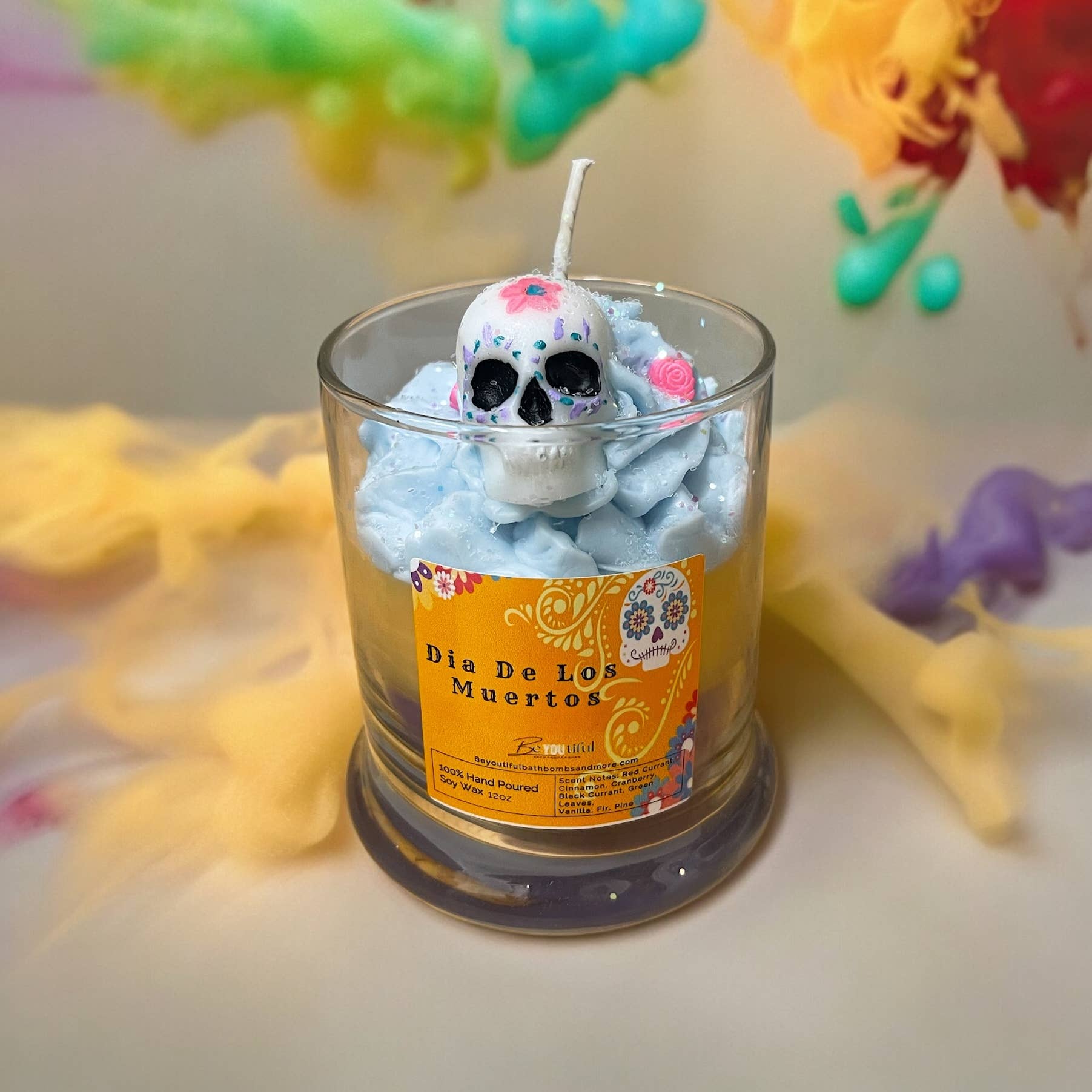 BeYOUtiful Bath* Body * Burn - Wholesale Jar/Filled Candle - Dia De Los Muertos Candle