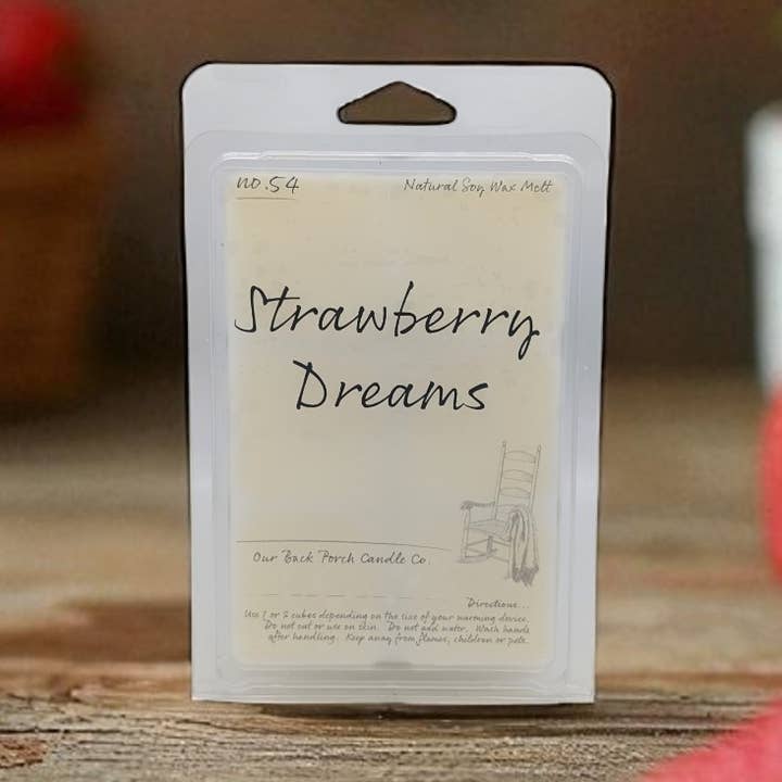 Strawberry Dreams Wax Smelt voor wholesale door Our Back Porch Candle Co