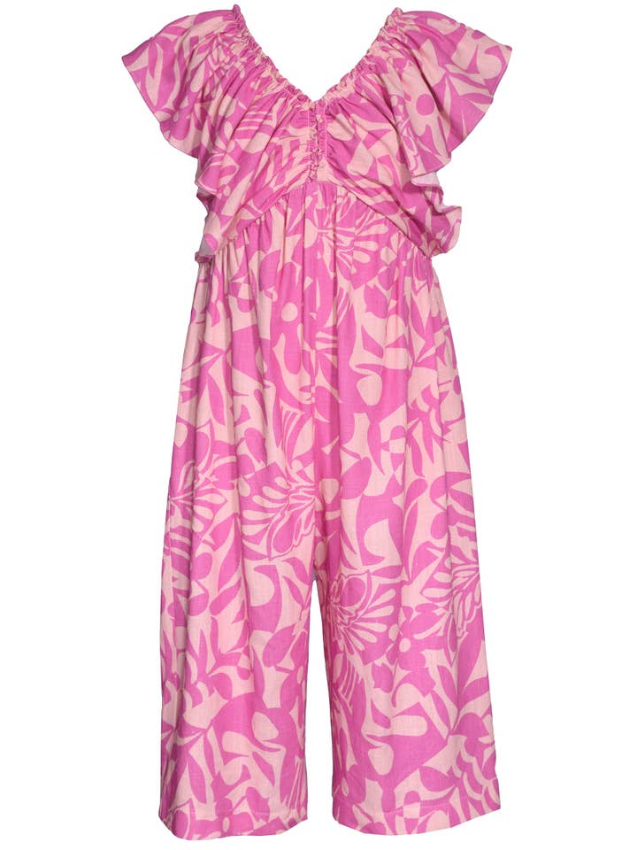 Tropisk jumpsuit til piger for engroshandel hos Bonnie Jean