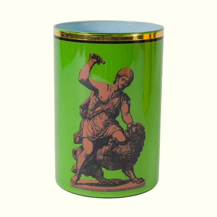 Roman Soldier & Lion Brush Pot - 1st colour edition for wholesale by Bridie Hall Ltd