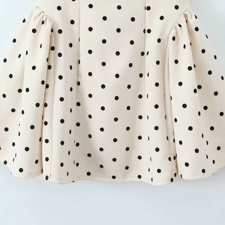 Little Trendy - Wholesale Dress - Women's - French polka dot Slim Fit suspender mini dress sweet skirt