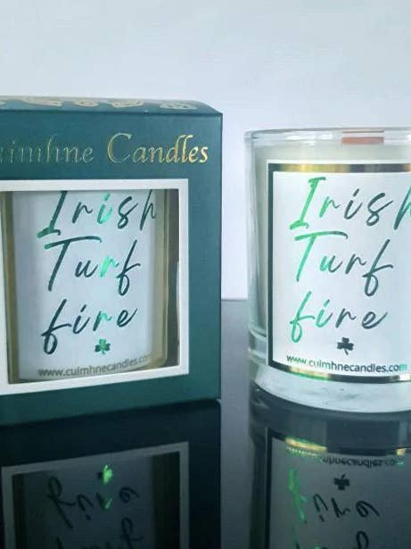 Irish Turf Fire Candle for wholesale by Cuimhne Candles