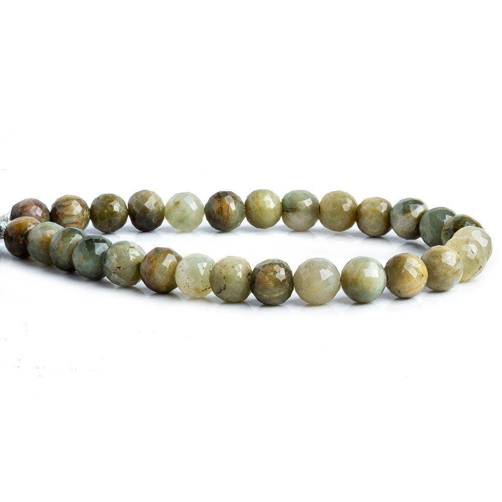 The Bead Traders – Großhandel Perlen – 8 mm grüne Katzenauge-Quarz facettierte runde Perlen 8 Zoll 28 Stück1