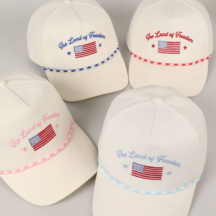 Fashion City - Wholesale Trucker Hat - Unisex - The Land of Freedom Flag Embroidered Trucker Hat