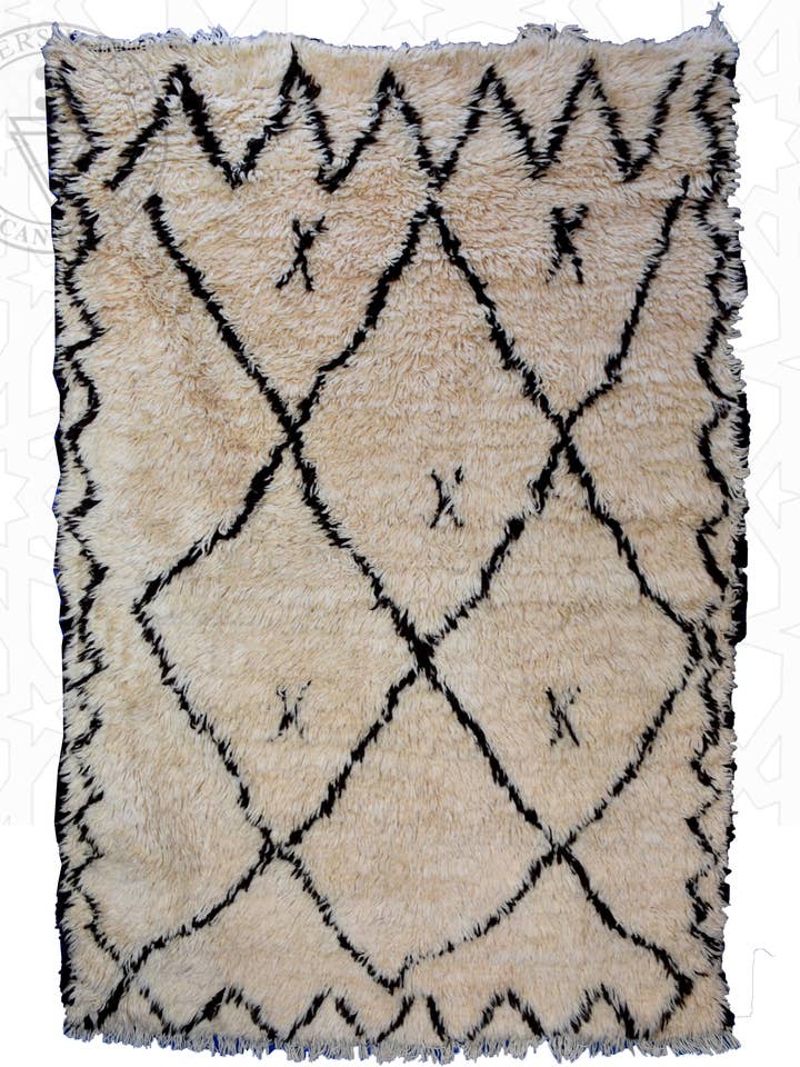 Beni ourain marokkansk tæppe for engroshandel hos Berbers Market