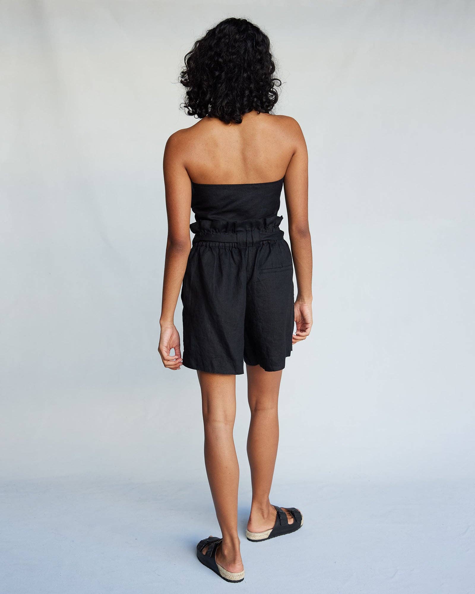 Sahara Linen Shorts - Black for wholesale on Faire2