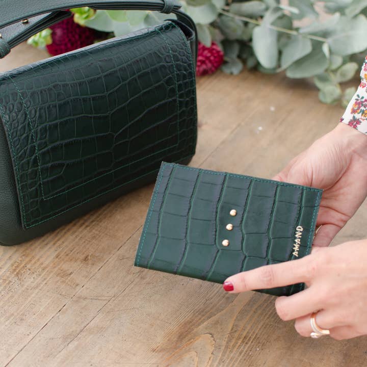 Leather passport cover for wholesale by Atelier AMAND