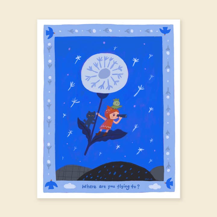 8x10" Dandelion - Giclée Print for wholesale by MoonQi.Art LLC