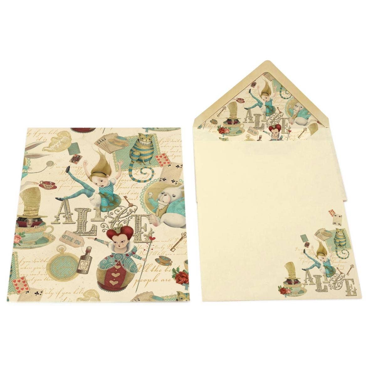 San Lorenzo Design - Vendita all'ingrosso Set di cartoleria/cancelleria - Foglie per Scrittura e Carte da Lettera Italiane con Busta, Portfolio16