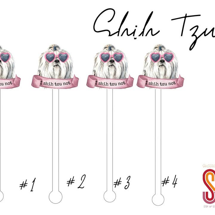 Shih Tzu Swizzle Stir Sticks for wholesale by Swizzle Stir Stix