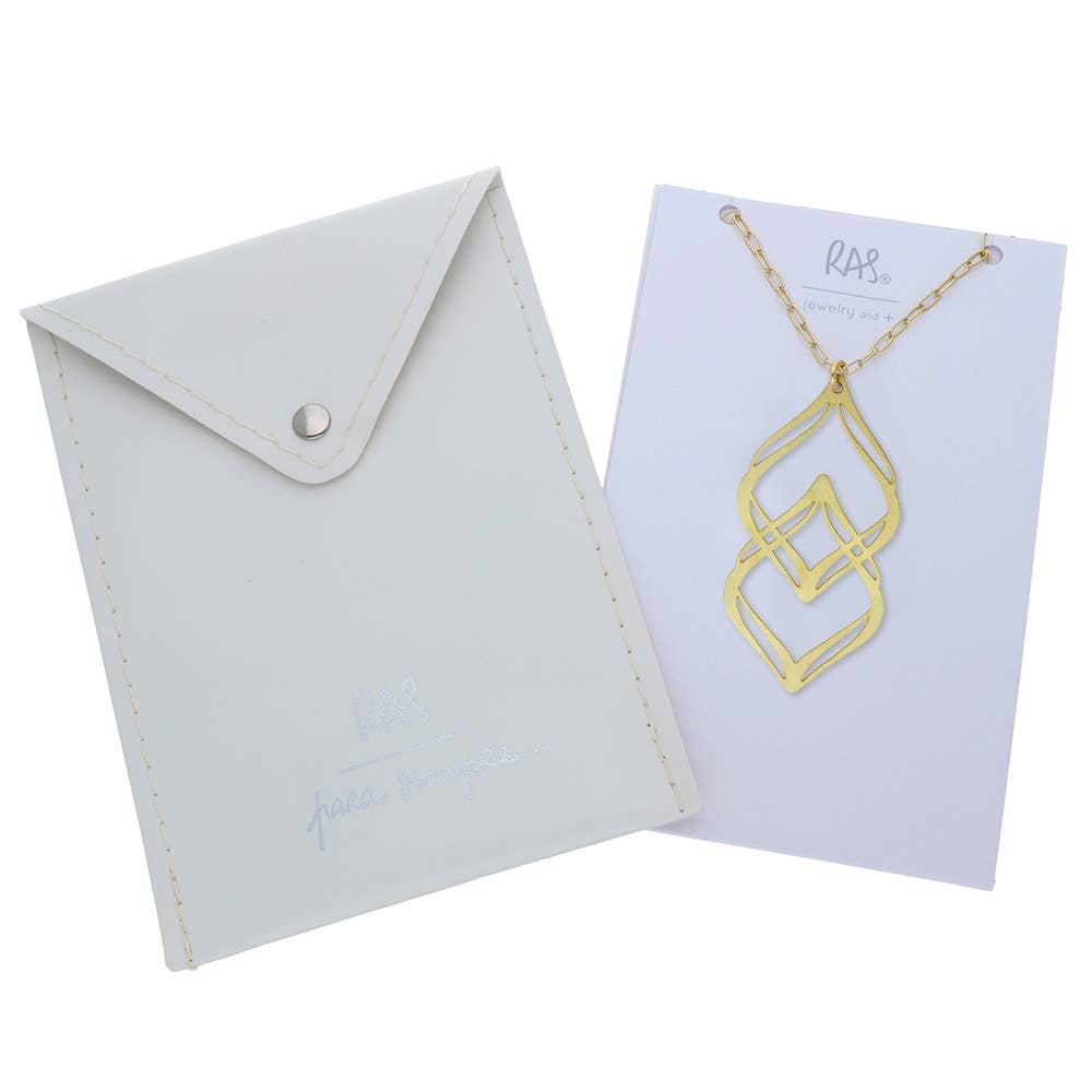 RAS - Wholesale Pendant/Charm Necklace - Nirvana Gold Plated Long Pendant2