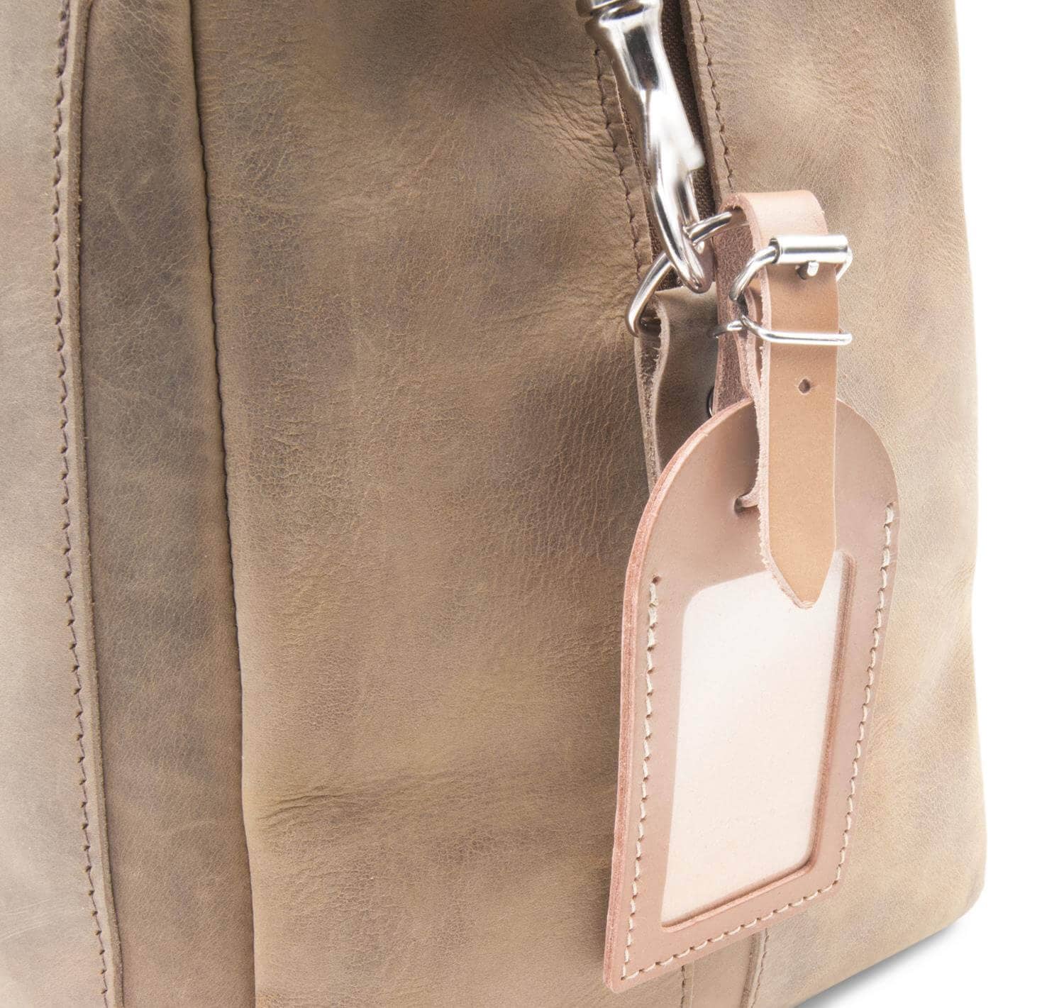 Thielemann Leather Manufacturer – Etiqueta de bagagem por atacado – Etiqueta de bagagem com janela de visualização1