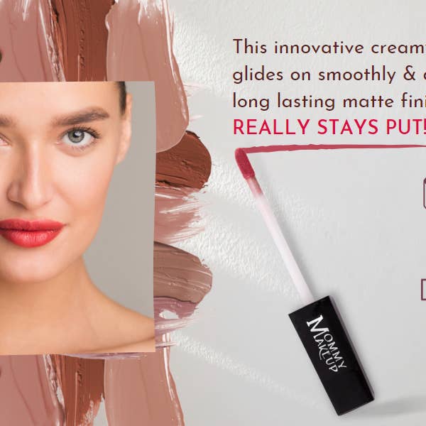 Mommy Makeup - Wholesale Lipstick - Stay Put Matte Lip Cream, Kiss Proof Lipstick - Heather