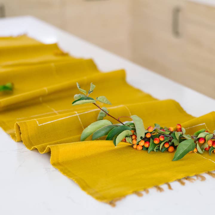 Sabahar - Wholesale Table Runner - Rift Valley Handwoven Ethiopian Cotton Table Runner6