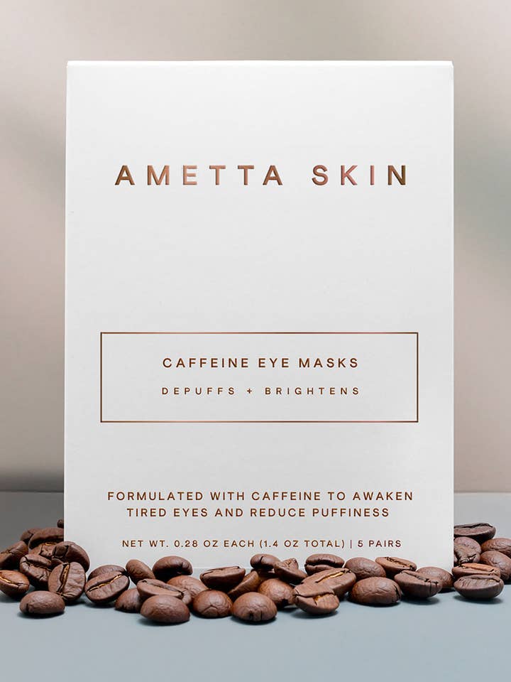 Caffeine Eye Masks for wholesale by AMETTA SKIN CARE