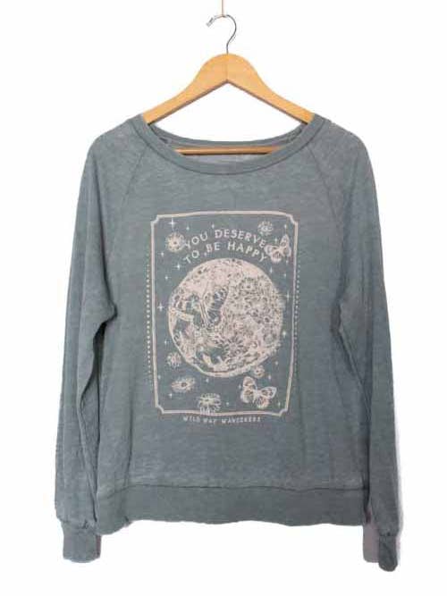 Good Stuff Apparel - Wholesale Graphic Sweatshirt - Women's - Women's Long Sleeve 'To Be Happy' Graphic Sweatshirt