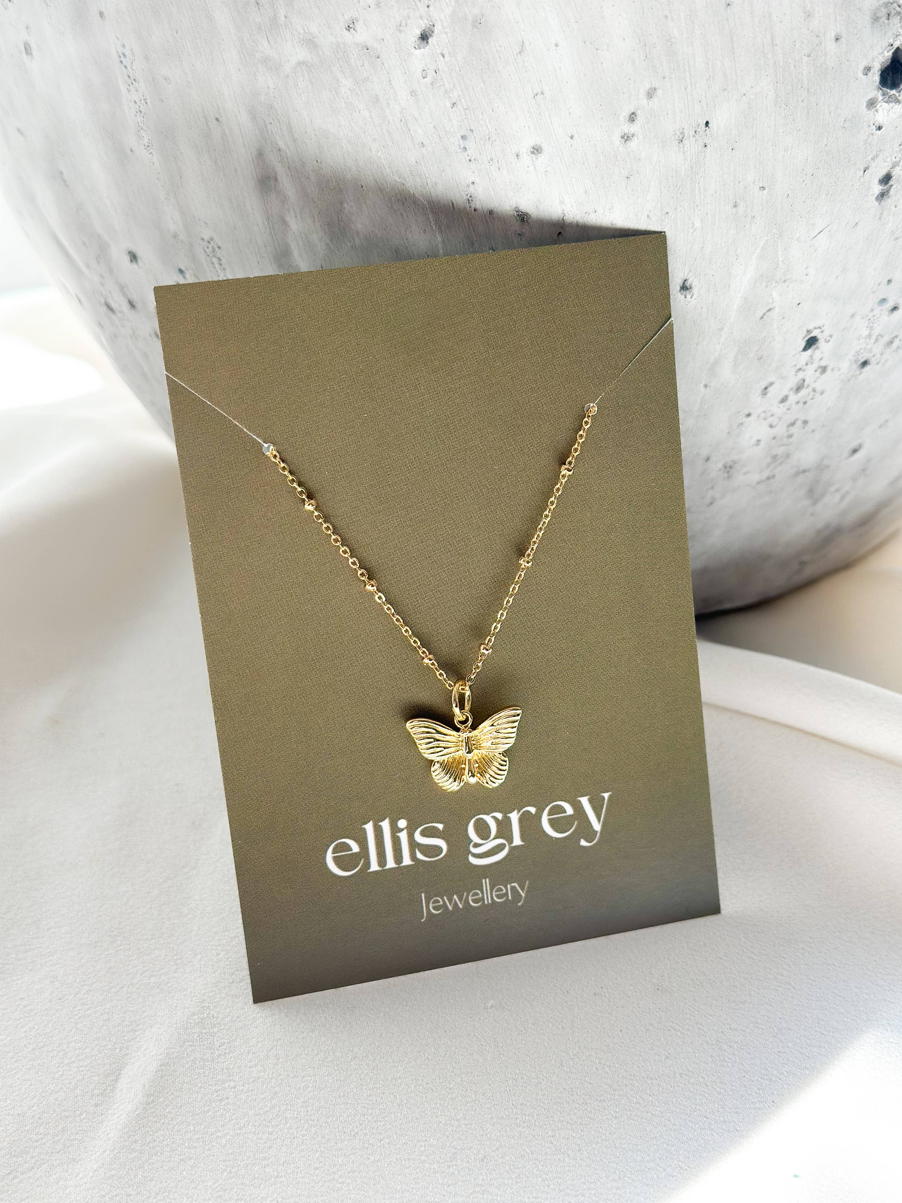 Ellis Grey Jewellery – wholesale Pendant/charm necklace – The Wildlife Collection - Butterfly Pendant Necklace1