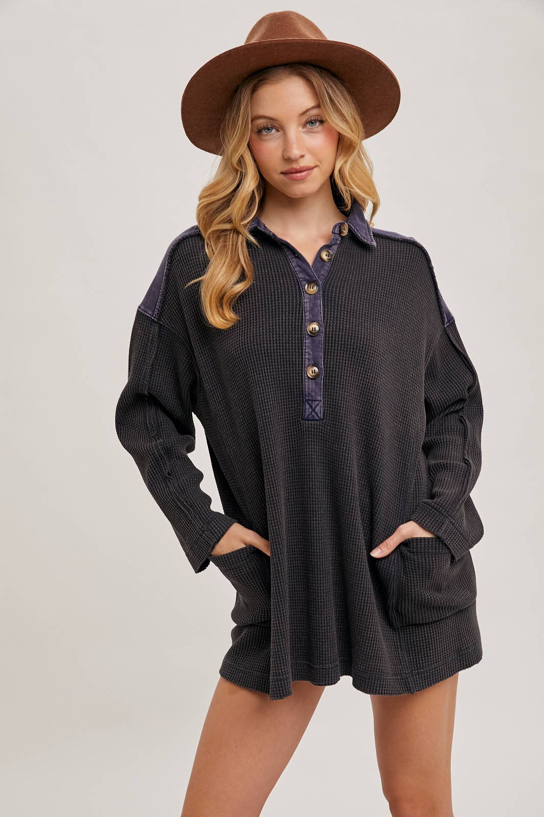 Bluivy - Wholesale Tunic - Women's - THERMAL HENLEY TUNIC SHIRT9
