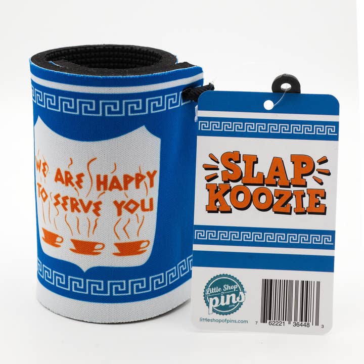 Greek Cup Slap Koozie for wholesale by Little Shop of Pins