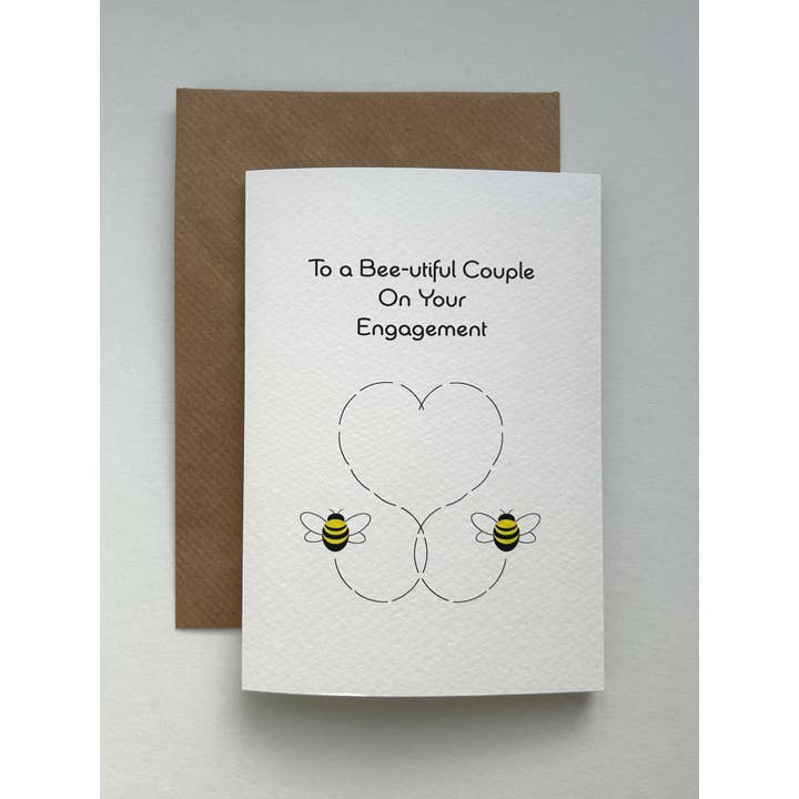To a Bee-utiful Couple on Your Engagement Card for wholesale by Popsy & Plum