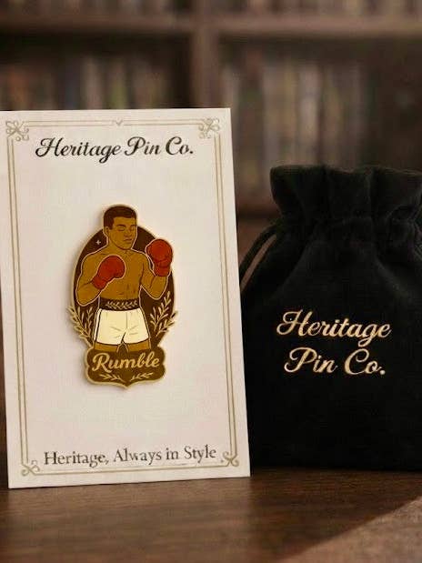 Rumble – The Greatest Lives On (Hard Enamel, Gold Accents) for wholesale by Heritage Pin Co.