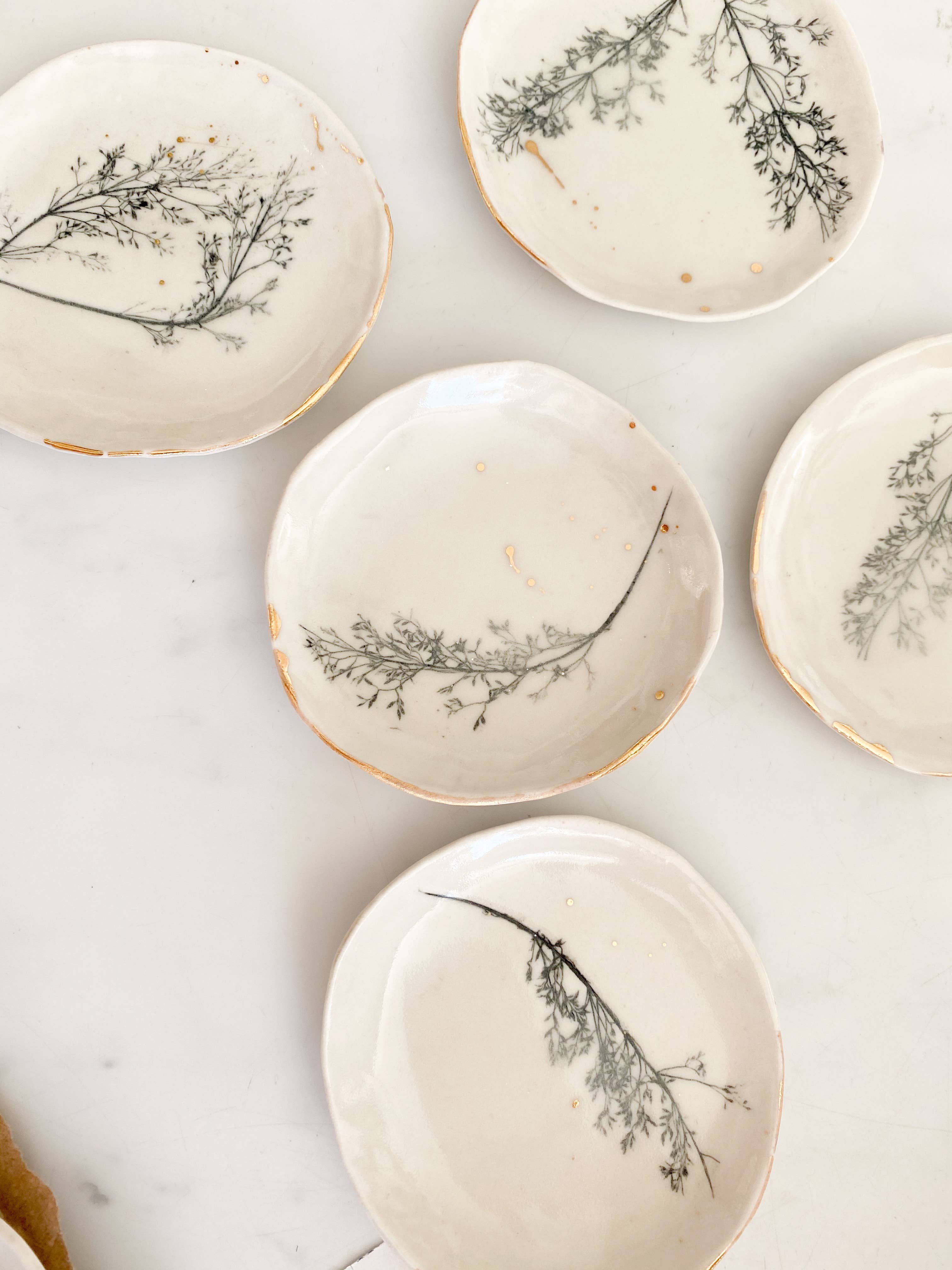 Michelle Barrett Ceramics - Wholesale Jewelry Dish - Nature Print Ring Dish2