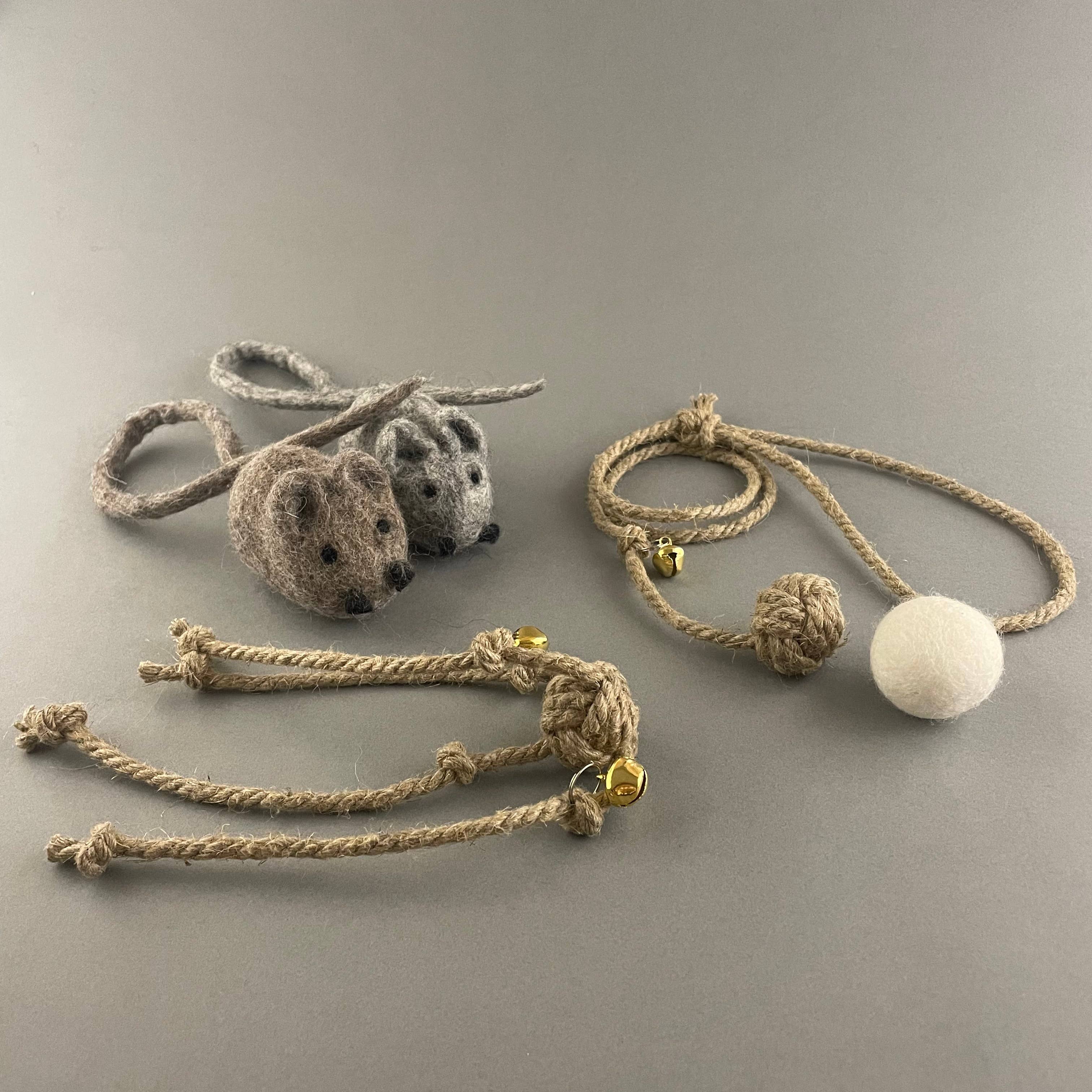 Pawsome Pet Toys - Vendita all'ingrosso Set di giocattoli - Gatti - Set naturale di 5 giocattoli per gatti0