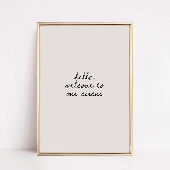 Welcome To Our Circus Wall Art Print | Entryway Art for wholesale by KIKIANDNIM