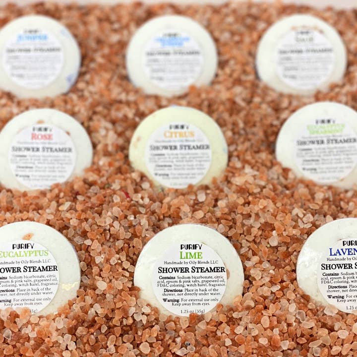 Oily Blends - Wholesale Shower Steamer/Bomb - Purify Shower Steamers with Pink Himalayan Salt