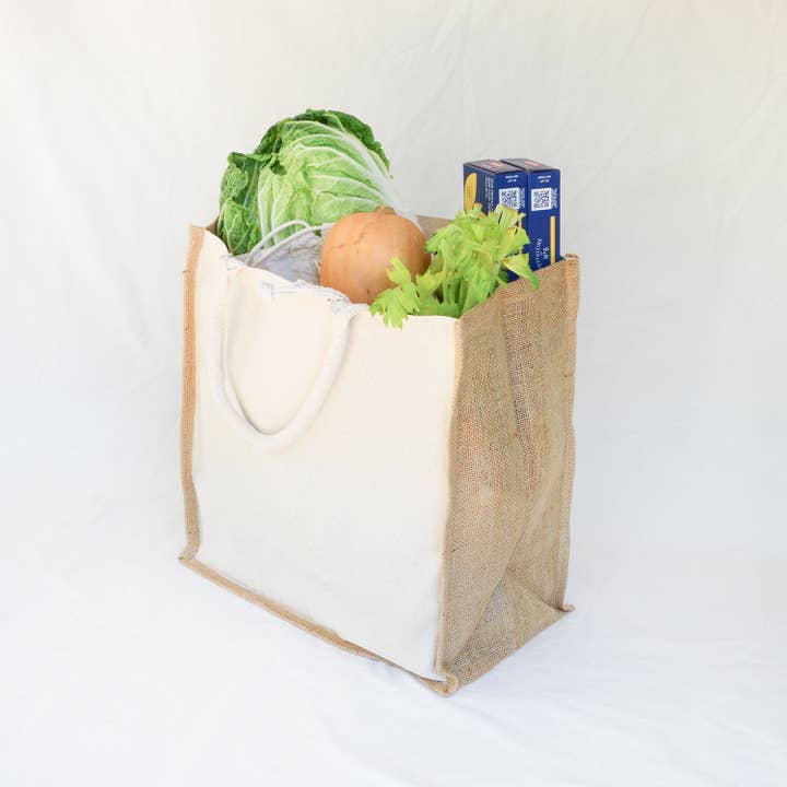 Simple Ecology - Wholesale Grocery/Shopping Bag - Organic Canvas & Jute Tote -Simple Ecology