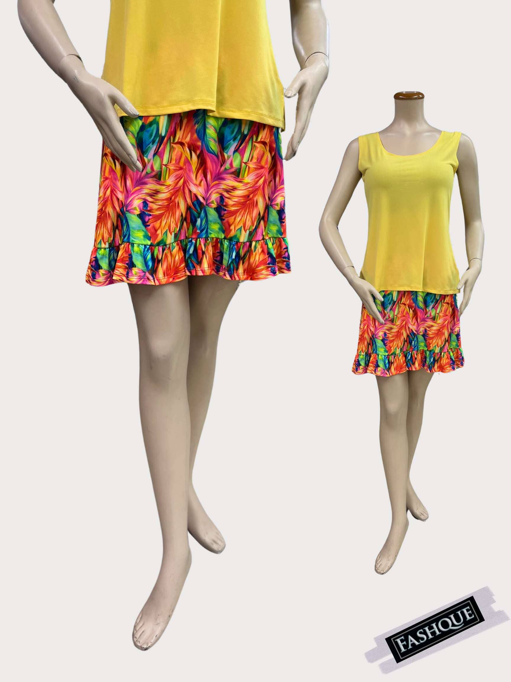 Fashque Designs - Vendita all'ingrosso Gonna pantalone - Donna - Gonna da golf da donna con volant sul fondo e tasche - SK201412