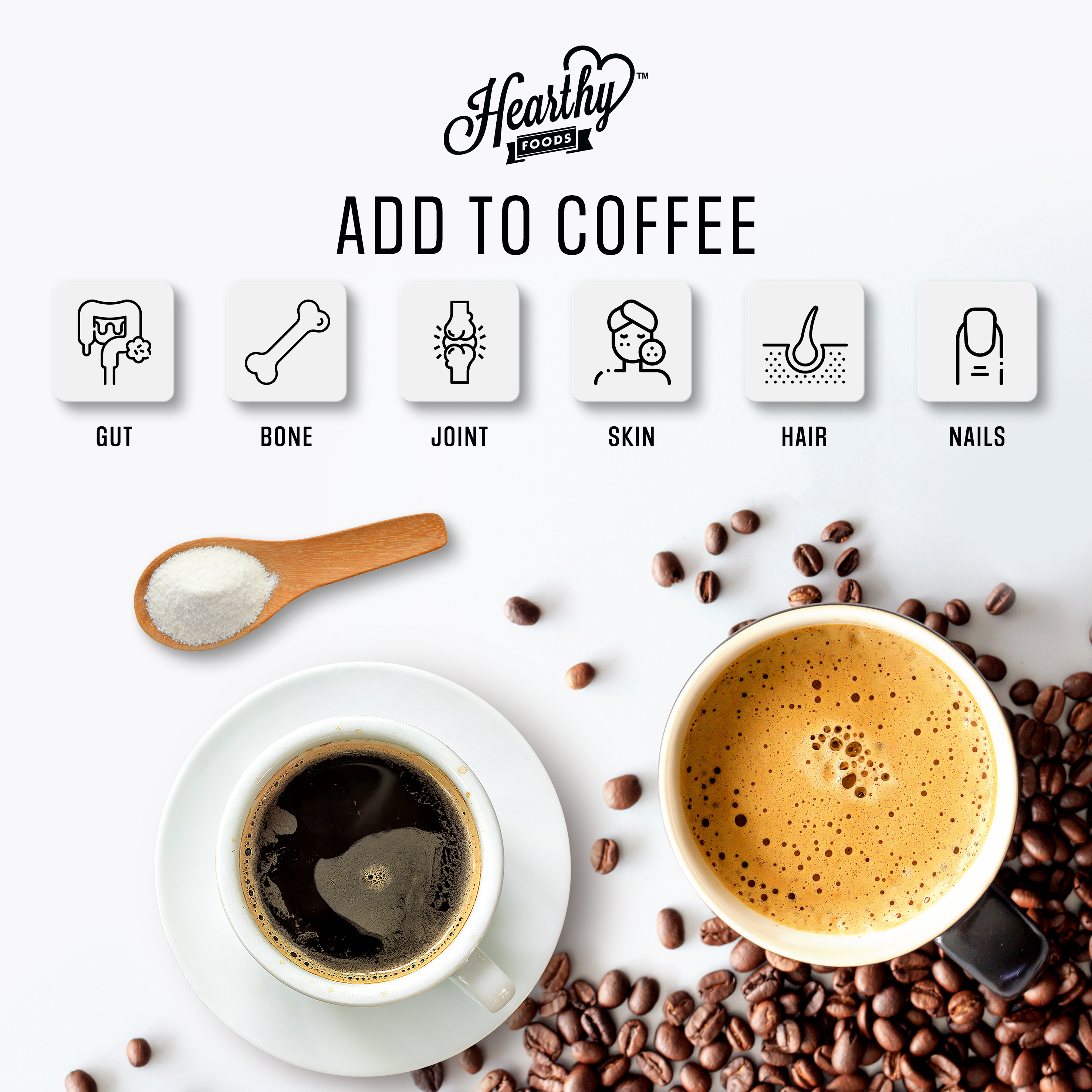 Hearthy Foods - Wholesale Protein/Superfood Powder - Collagen Grass-Fed Type I and Type III8