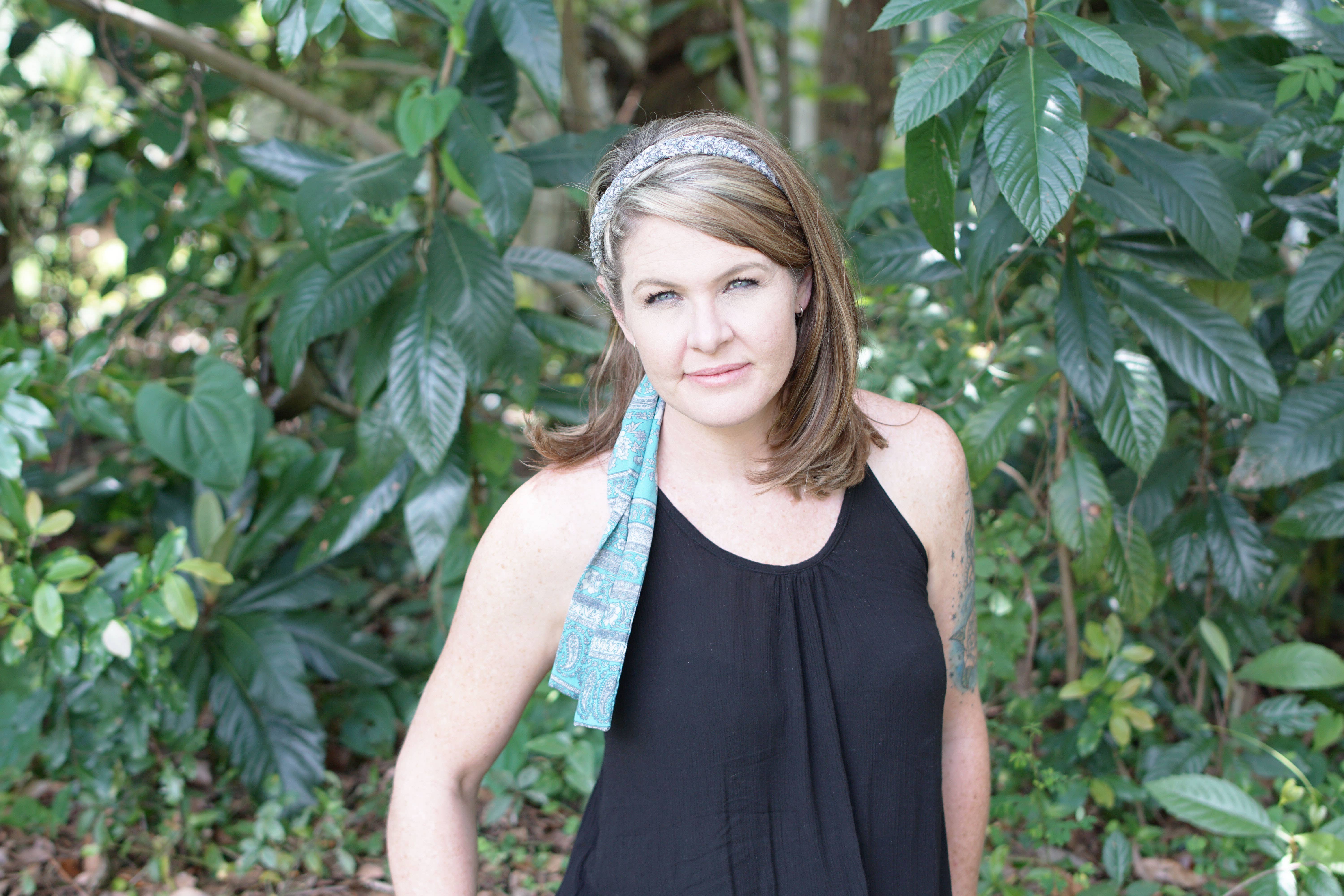 Sewing New Futures, Inc - Wholesale Fashion Headband - Women's - Blue Sari Braided-Tie Headband1