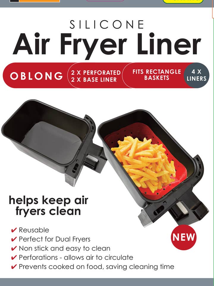 Forros de Silicone para Fritadeira a Ar. Pack de 4, adequado para Gavetas Duplas por atacado de Planit Products