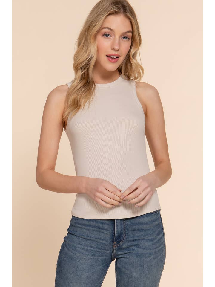 Active Basic | Active USA – Großhandel Strickoberteil – Damen – Ärmelloses Rippstrickoberteil mit Rundhalsausschnitt 16