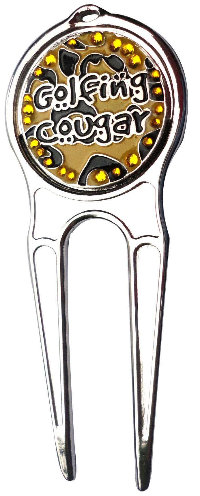 Fun Markers - Wholesale Sporting Accessories - Golfing Cougar with Crystals Ball Marker4