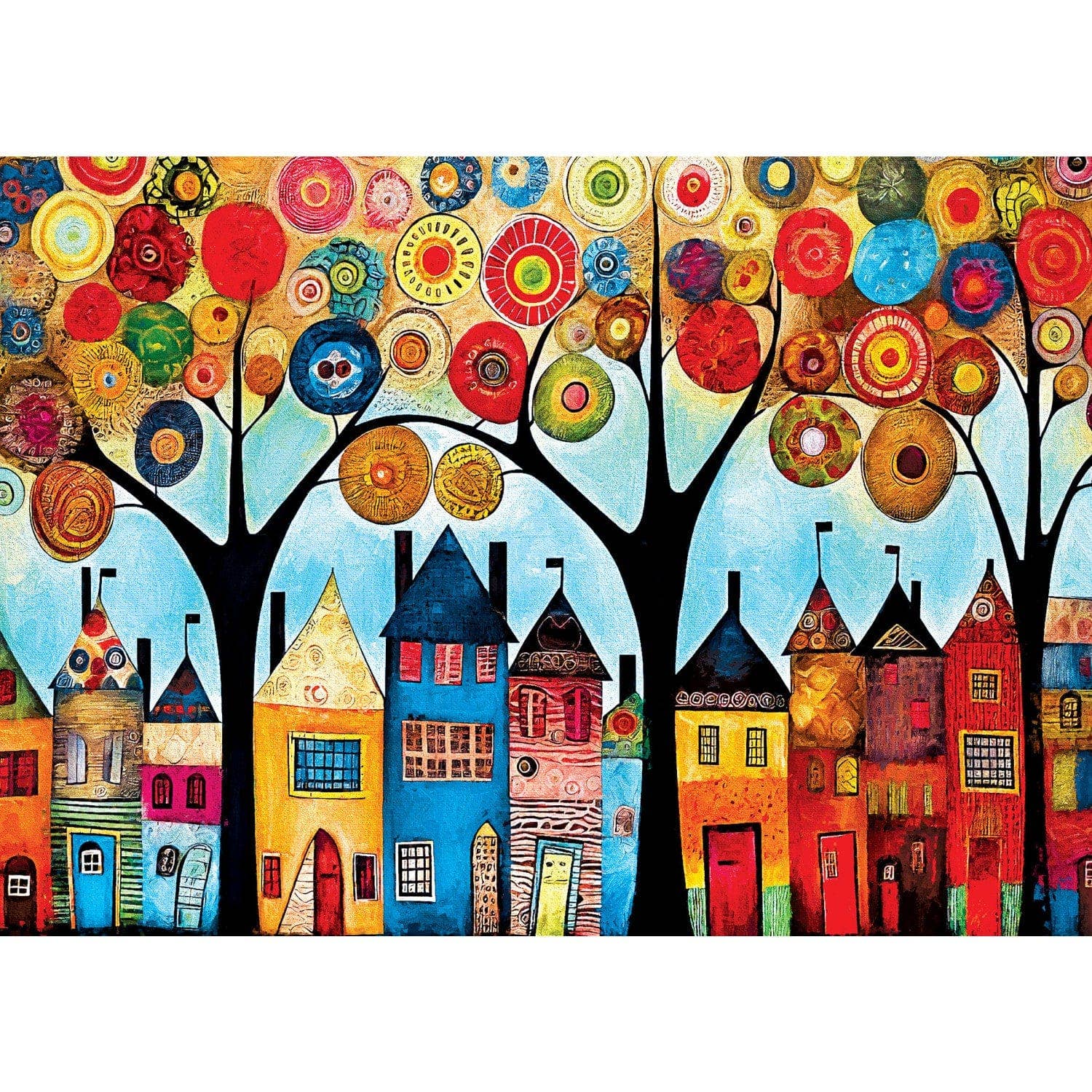 Masterpieces Puzzles - Vente Puzzle – adulte - Ville Fantaisiste - Notre Quartier Puzzle de 500 Pièces1