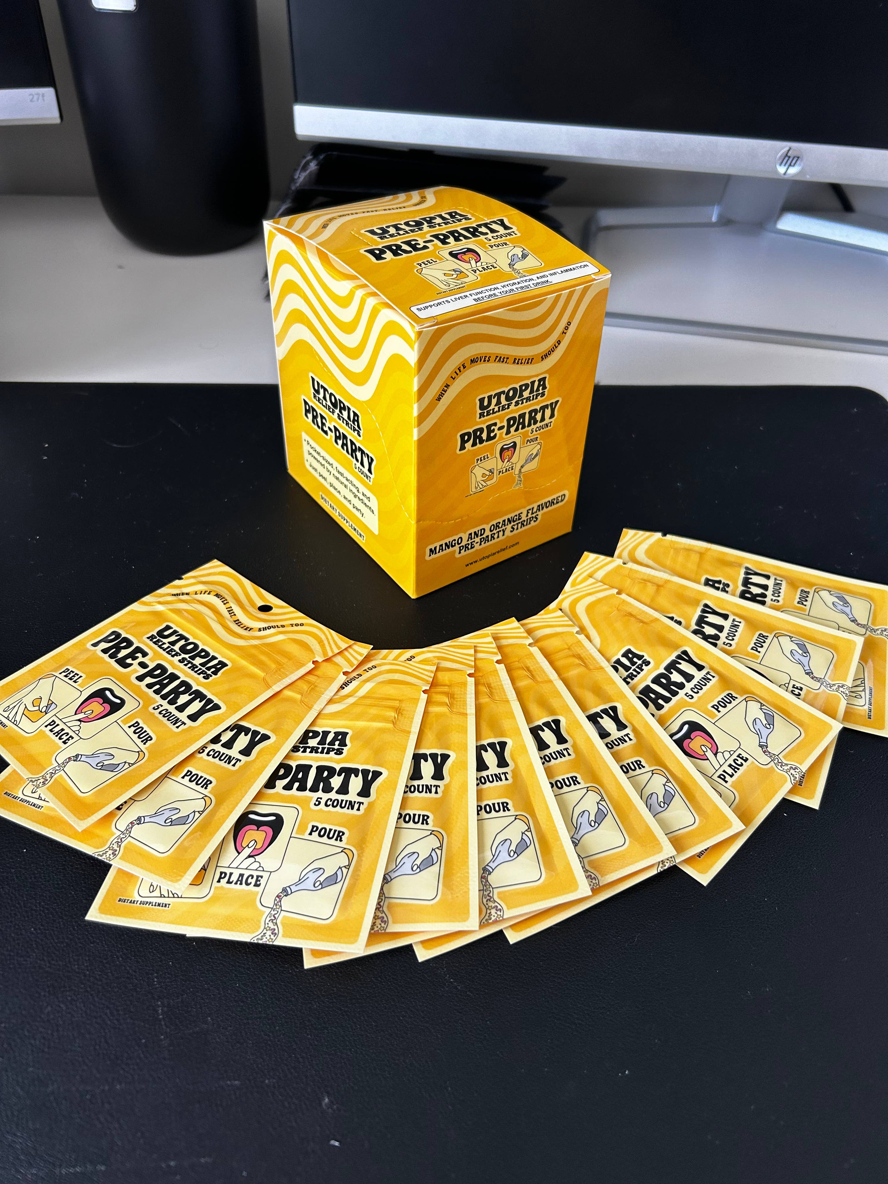 Utopia Relief Strips - Vendita all'ingrosso Vitamine/integratori orali - Strisce Pre-Party (5 pezzi) - Espositore da banco incluso11