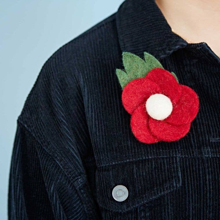 The Paper High Gift Company Limited - Wholesale Brooch - Felt Daisy Flower Brooch - Handmade2