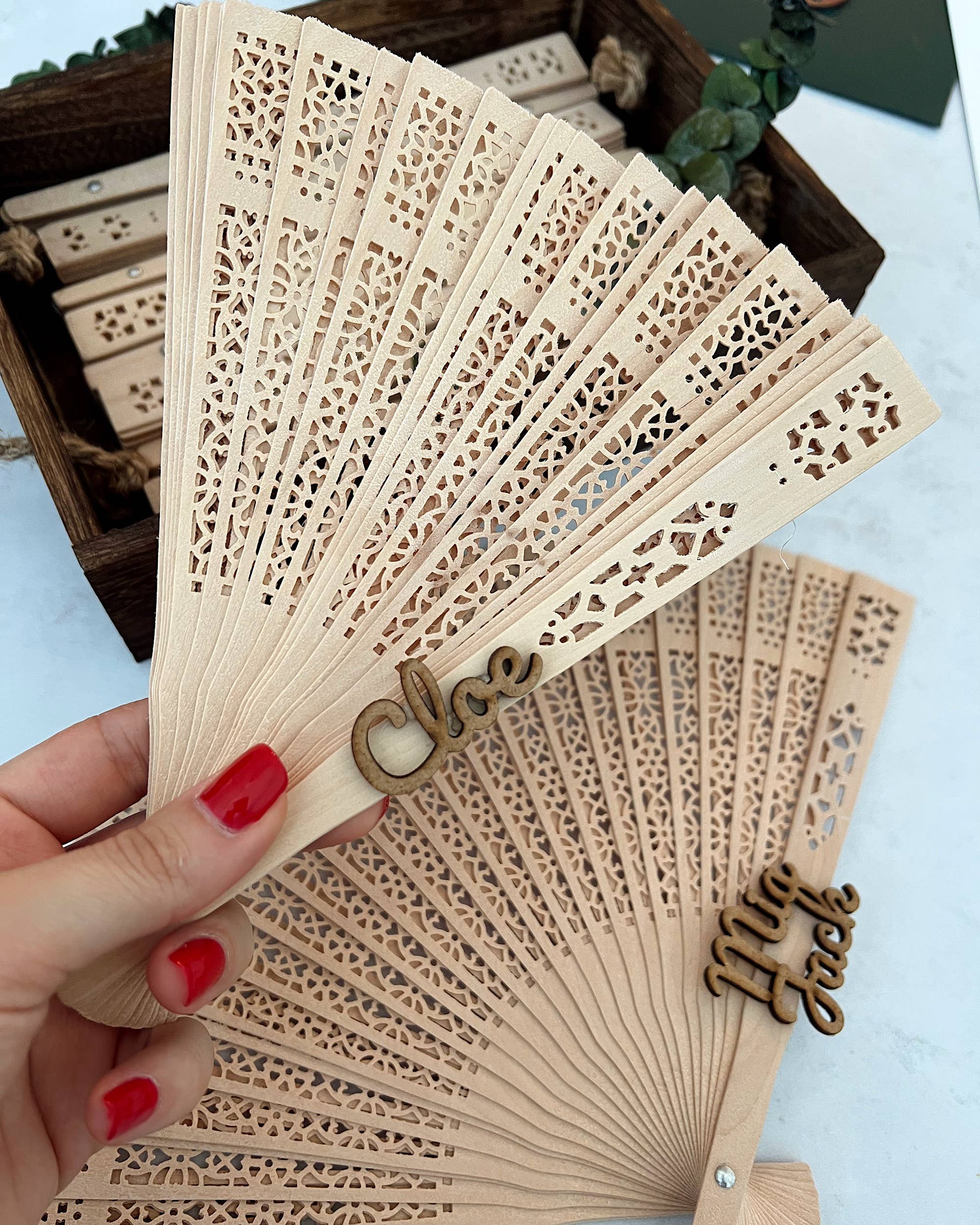 Uniq Favors - Vente Cadeaux pour invités - Faveur de ventilateur personnalisée, cadeaux de mariage sur la plage pour les invités6