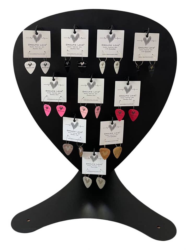 Présentoir noir Guitar Pick pour la vente par Groupie Love
