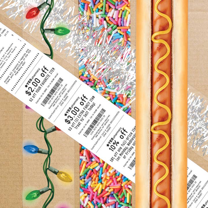 Fred & Friends - Wholesale Tape - Special Delivery - STRING LIGHTS - Printed Packing Tape