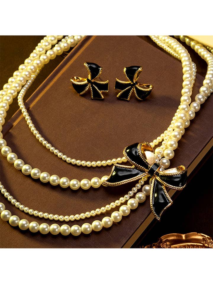 Collana a catena con perle vintage premium per la vendita all'ingrosso da parte di Lyonlee