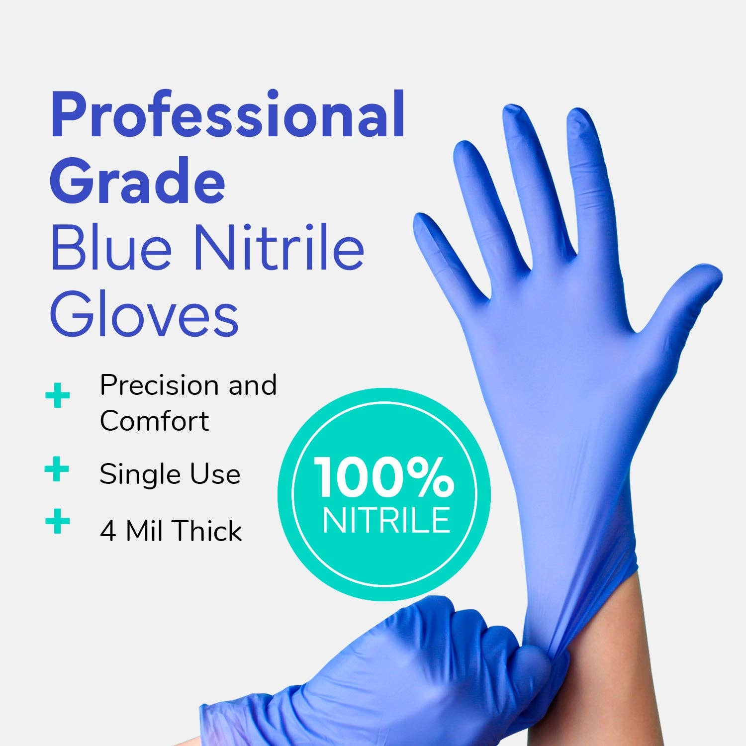 OWELL LLC - Wholesale Cleaning Gloves - OWELL Blue Medical Exam Nitrile Disposable Gloves -100 Count2