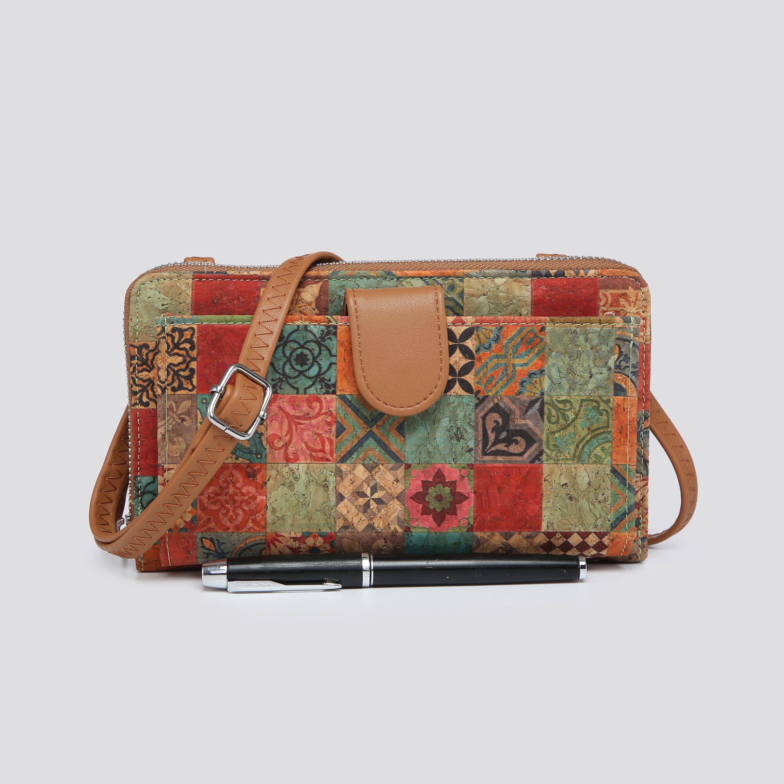 House of Milano - Wholesale Crossbodytas - Dames - Kurken Bloemenprint Crossbody Tas # JNY3150N20251